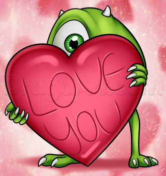 how to draw valentine mike wazowski Disney Valentines Drawings, Valentines Simple Drawing Ideas, Valentines Cartoons Drawings, Valentine Cartoon Cute, Valentines Day Painting For Boyfriend, Valentine Cartoon Drawings, Things To Draw For Valentines Day, Valentine’s Day Cartoon, Valentine Canvas Ideas