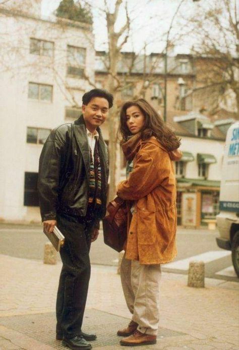 Retro Asian Fashion, Hong Kong Street Fashion, Cherie Chung, Leslie Cheung, Hong Kong Cinema, Brain Storm, Hong Kong Fashion, Hong Kong Movie, 80s Fashion Trends