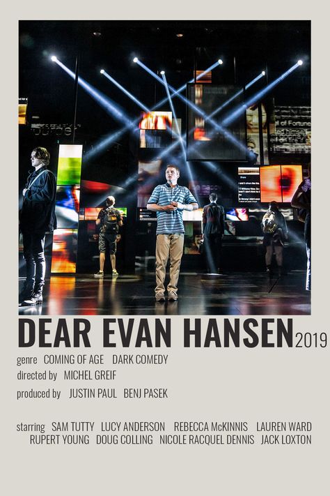 Dear Evan Hansen Poster, West End Musicals, Musicals Posters Broadway, Broadway Musical Posters, Musical Polaroid Poster, Musical Posters Broadway, Musicals Posters, Broadway Musicals Posters, Musical Theatre Posters