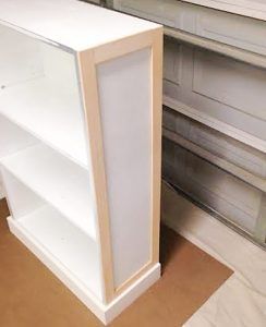 Book Case Makeover, Updating Furniture, Cheap Bookcase, Cheap Bookshelves, Nail Filler, Bookcase Makeover, Bookshelf Makeover, Old Bookshelves, Primer Paint