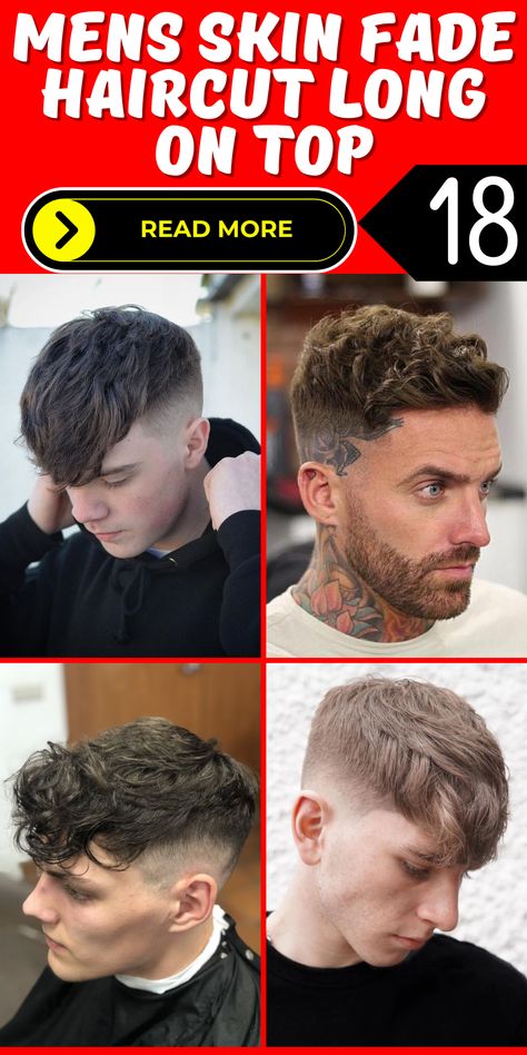 Elevate your grooming game with the men's skin fade haircut, a blend of short sides and long hair on top that suits all hair types. From low to mid fades, our skilled professionals craft a look that's perfect for men seeking versatile hairstyles. Whether your hair is straight, wavy, or curly, our techniques ensure you stand out with confidence. Men’s Short Hair On Sides Long On Top, High Fade Long Top, Fade Haircut Long On Top, Mens Haircut Shorter On Sides, Long Top Short Sides Men, Long On Top Short On Sides Men, Skin Fade Long On Top, Low Fade Long Top, Mens Haircut Long On Top Short On Sides