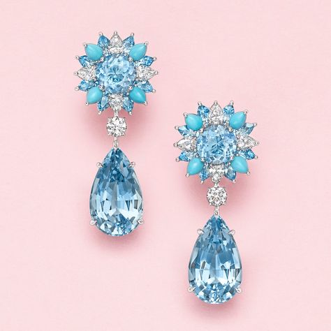 Graff Jewellery, Harry Winston Blue Diamond Ring, Harry Winston Chandelier Earrings, Harry Winston Sapphire, Luxury Blue Tanzanite Jewelry, Luxury Tanzanite Earrings, Turquoise And Diamond Ring, Paraiba Tourmaline Ring, Harry Winston Jewelry