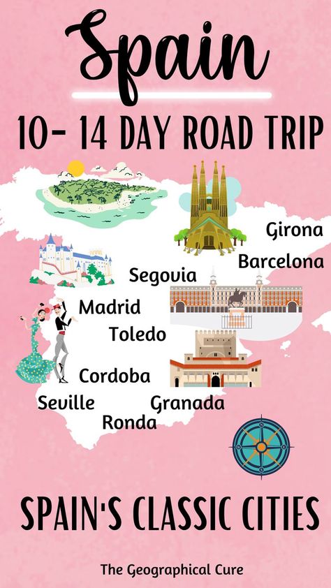 Spain 2 Week Itinerary, Madrid To Barcelona Road Trip, Spain Road Trip Itinerary, Spain Itinerary 2 Weeks, Spain Itinerary 10 Days, Barcelona Spain Itinerary, Creepy Wedding, Spain Bucket List, Spain Road Trip