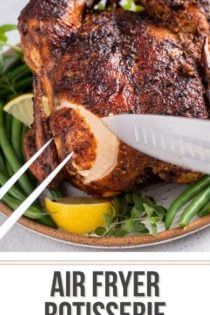 Air Fryer Rotisserie Chicken, Air Fryer Whole Chicken, Rotisserie Chicken Recipe, Easy Roast Chicken, Whole Chicken Recipes, Air Fryer Recipes Chicken, Air Fryer Dinner Recipes, Rotisserie Chicken Recipes, Air Fryer Healthy