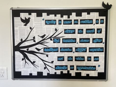 Soft Board Decoration Ideas For School Classroom Decor, Notice Board Border Ideas, Newspaper Bulletin Board, Board Decoration Ideas Creative, Installations Ideas, Notice Board Decoration Ideas, Notice Board Decoration, Student Teaching Gifts, Board Decoration Ideas