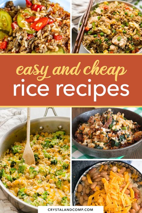 Cheap Easy Rice Meals, Quick Rice Meals Easy Dinners, Easy Rice Dinner Recipes For Family, Budget Rice Recipes, Dinner Recipes With Brown Rice, Cheap Rice Bowls, Easy Rice Meal Prep, Quick Rice Dinner Recipes, Cheap Chinese Recipes Easy Meals