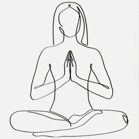 Line Art Meditation, Yoga Line Drawing, Yoga Line Art, Meditation Drawing, Namaste Sign, Yoga Drawing, Namaste Art, Indian Wall Art, Yoga Prints