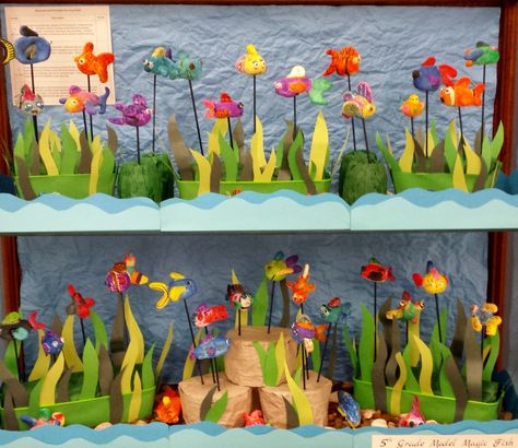 Ocean Themed Art Projects, Model Magic Ideas, Hazelwood School, Crayola Model Magic, Magic Ideas, Elementary School Art, Collaborative Art Projects, Model Magic, 5th Grade Art