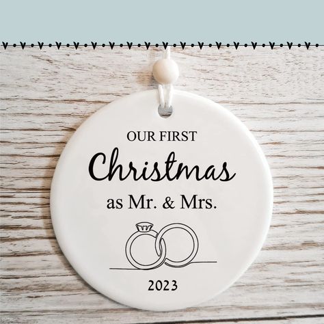 Bridal Shower Gift For Bride, Gift For Bride To Be, Modern Farmhouse Entryway, Personalized Bridal Shower Gifts, Marriage Gift, Bridal Shower Gifts For Bride, First Christmas Married Ornament, Wedding Gift For Couple, Newly Wed