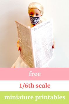 Diy Barbie Accessories, Diy Dollhouse Miniatures, Barbie Diy Accessories, Barbie House Furniture, Diy Barbie House, Free Barbie, Gratis Printables, Miniature Items, Doll House Wallpaper