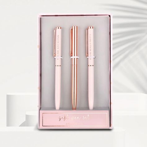 Luxury Notebook, Rose Gold Pen, Notebook And Pen, Color Pen, Gold Pen, Colored Pens, Buy Gold, Ballpoint Pens, Pink Color