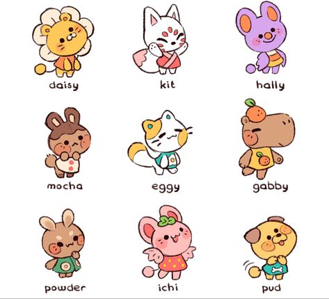 Animal Crossing Cats, Tag Yourself, Animal Crossing Characters, Splash Art, Cat Character, Cute Doodle Art, Chibi Drawings, Kawaii Animals, Mascot Design