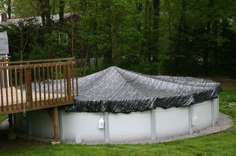 PoolTree System ~ Above ground pool closing - BEST above ground winter pool cover system!! Eliminates need to pump water and scoop leaves. Easy opening of pool in springtime. Pool Tree System Pool Cover Ideas, Winterize Above Ground Pool, Above Ground Pool Pumps, Clean Pool, Above Ground Pool Cover, Round Above Ground Pool, Winter Pool Covers, Above Ground Pools, Swimming Pool Accessories