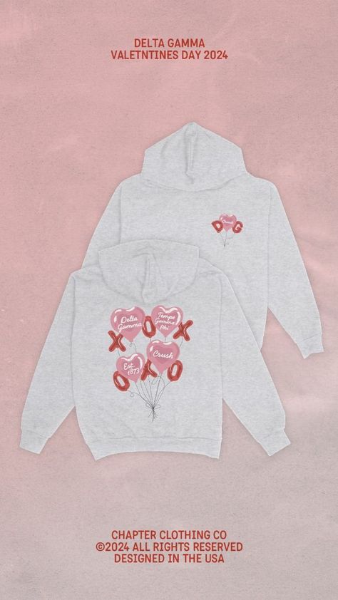 Valentines Sorority Merch, Sorority Merch Sets, Delta Gamma Merch, Sorority Sweaters, Merch Ideas Design, Sorority Valentines Day, Trendy Sorority Apparel, Sorority Merch Apparel Design, Sorority Shirts Designs Ideas