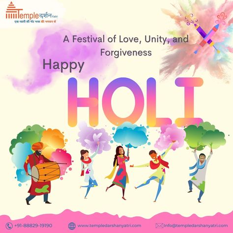 Wishing you a Happy Holi! May your journey to the sacred temples during the Templedarshan tour be blessed with good health, prosperity, and spiritual growth. #HappyHoli #FestivalOfColors #HoliTraditions #HoliCelebration #DivineCelebration #PureAndPeacefulHoli #BlessingsOfHoli #HinduPilgrimage #HinduReligiousTour #DivineTour #HinduCultureTour #HinduTempleTour #TempleDarshanYatri Navratri Garba, Vaishno Devi, Holi Celebration, Hindu Culture, Beginning Of Spring, Navratri Special, Visit India, Hindu Temple, Happy Holi