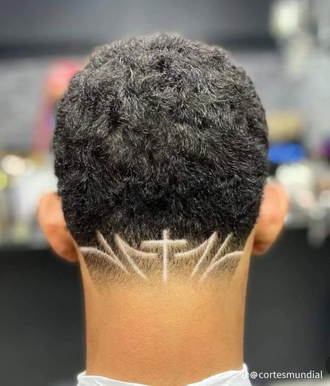 Back Haircut Designs, Stud Undercut Long Hair, Simple Hair Designs For Men, Cross Design Haircut, Designs For Haircuts, Hair Cuts Design, Mid Taper Design, Barber Designs In Hair, Mens Haircut Designs