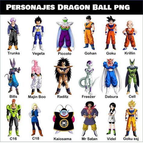 Personajes Dragon Ball Goku Characters, Dragon Ball Characters, Goku 4, Disney Png, Anime Kingdom, Dragon Ball Tattoo, Dbz Characters, Dragon Ball Art Goku, Creative Gifts For Boyfriend