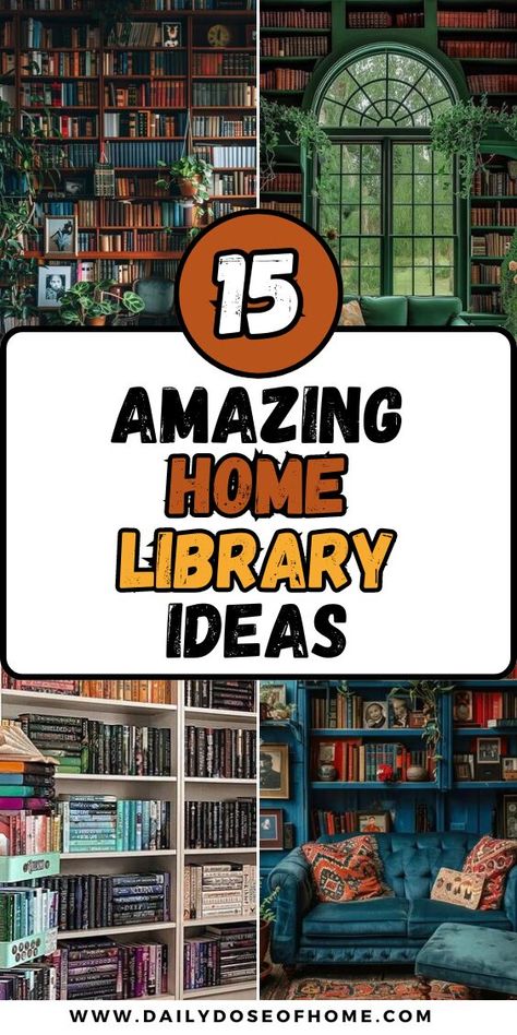 15+ Enchanting Home Library Ideas That Will Spark Your Joy Of Reading Library Aesthetic Home, Aesthetic Home Library, Library Design Home, Home Library Aesthetic, Library Design Ideas, Book Truck, Home Library Ideas, Home Library Design Ideas, Cozy Home Library