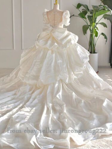 (eBay) Find many great new & used options and get the best deals for French On The Run Princess Light Wedding Dress Satin Senior Dress With Lrge Trai at the best online prices at eBay! Free shipping for many products! Light Wedding Dresses, Wedding Dresses Long Sleeve, Affordable Outfits, Plus Size Wedding Dresses, Fairy Tale Wedding Dress, Pretty Wedding Dresses, Cute Wedding Dress, Princess Wedding Dress, Dream Wedding Ideas Dresses