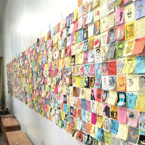 post it note art gallery | 25+ Creative Post it note ideas