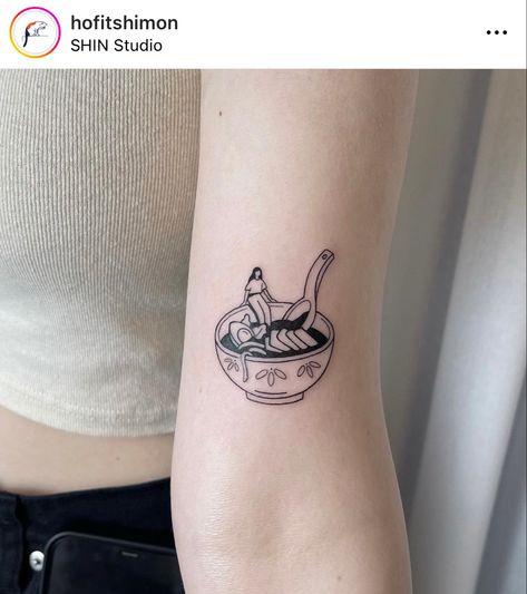 Miso Soup Tattoo, Miso Tattoo, Pho Tattoo, Soup Tattoo, Ramen Tattoo, Pho Soup, Tattoo Aesthetic, Miso Soup, Love Tattoos