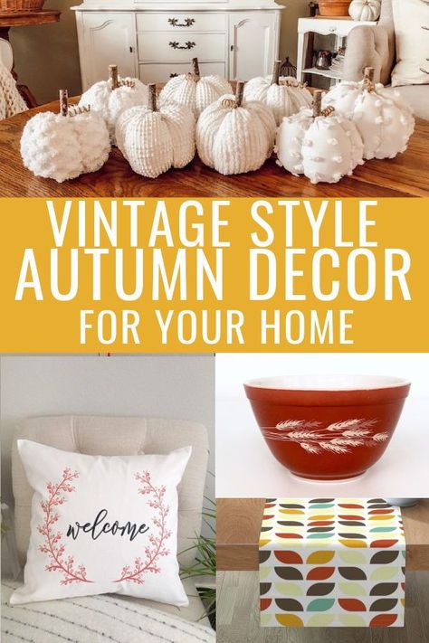 Mcm Fall Decor, Vintage Fall Decor Ideas, Retro Kitchen Tables, Thanksgiving Planning, Fall Decor Bedroom, Fun Fall Decor, Vintage Fall Decor, Modern Fall Decor, Retro Housewife