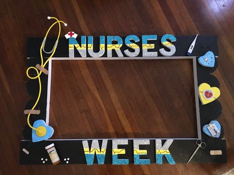 Nurse Frame photo frame Prop. Nurse Week Celebration. Nurses Nurses Day Photo Booth, Nurses Week Photo Booth Ideas, Nurses Week Celebration Ideas, Nurses Day Decoration Ideas, Nurses Week Decoration Ideas, Nurses Week Games Activities, Nursing Week Ideas, Nurse Week Ideas Activities, Nurses Week Games