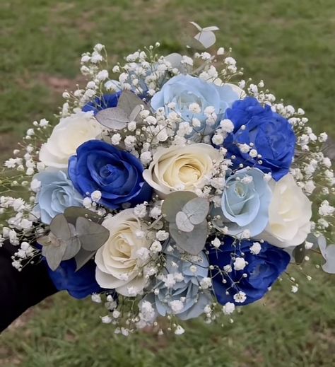 Blue Quinceanera Bouquet, Royal Blue Quinceanera Ramo, Quinceanera Ramos Natural, Quinceanera Bouquet Blue, Quince Ramos Royal Blue, Quince Flower Bouquets Blue, Prom Flowers Bouquet, Prom Flowers, Quilling Art