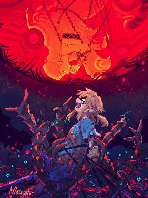 Legend of Zelda Breath of the Wild inspired concept art > Evil Taking Over > botw | tet0_fanfic Botw Zelda, Legend Of Zelda Memes, Arte 8 Bits, Link Zelda, Zelda Art, Legend Of Zelda Breath, Zelda Breath, Twilight Princess, Breath Of The Wild