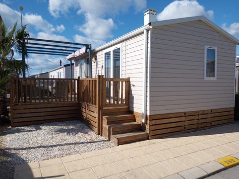 Trigano Evolution 29, 2016 Model, Mobile Home For Sale On Camping Almafra Caravan Park In Benidorm, Costa Blanca, Spain. £29,000 Caravan New Zealand, Integrated Oven, Benidorm Beach, Double Patio Doors, Madge Benidorm, Modern Mobile Homes, Benidorm Spain, Modern Mobile, Mobile Homes For Sale