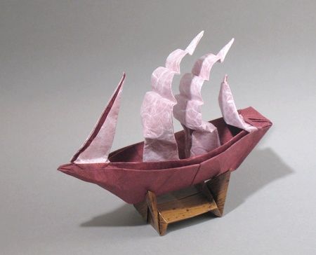 Gilad's Origami Page: Origami Boats Origami Ship Boats, Ship Origami, Origami Ship, Origami Boats, Sea Motifs, Craft Origami, Origami Book, Origami Boxes, Hanging Craft Ideas