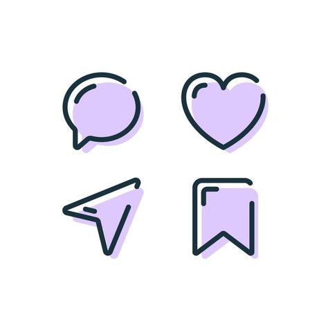 Icons For Social Media, Like Save Share Instagram Icon, Like Comment Share Save Icon Instagram, Save Icon Instagram, Abzar Edit, Social Wallpaper, Comment Icon, Stickers Message, Message Illustration