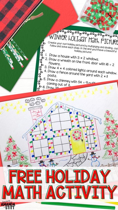 Christmas Math 3rd Grade, Divide Math, Christmas Division, Multiply And Divide Decimals, Third Grade Christmas, Divide Decimals, Christmas Math Games, Holiday Math Activities, December Math