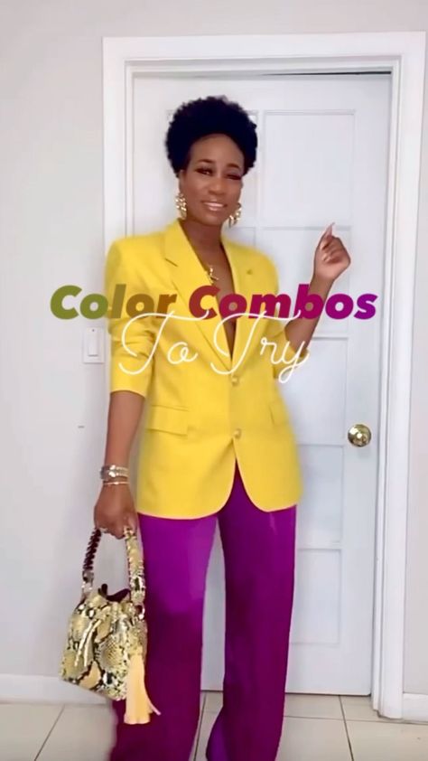 Color Blocking Outfits Winter, Colorblocking Outfit, Color Blocking Outfits Black Women, Colour Blocking Outfit, Colorblock Outfits, Orange Color Block, Colour Blocking Fashion, Combination Fashion, Color Combos Outfit