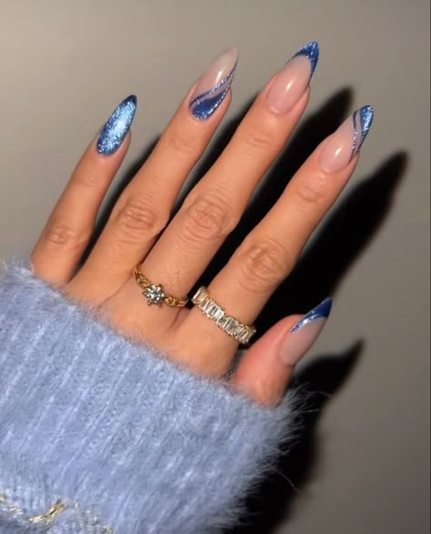 Edgy Almond Nails, Unusual Nail Designs, New Years Nail, New Years Nails, Hoco Nails, Cartoons Movies, New Years Nail Designs, Teal Nails, New Years Eve Nails