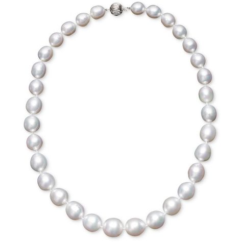 Pearl Necklace, 18" 14k White Gold White Cultured South Sea Graduated... ($7,875) ❤ liked on Polyvore featuring jewelry, necklaces, accessories, no color, strand necklace, 14k necklace, white pearl necklace, 14 karat gold necklace and graduation jewelry Macys Jewelry, Pearl Strand, Pearl Strands, Sea Pearls, South Sea Pearls, Mens Gift Sets, Watch Necklace, Baby Clothes Shops, Pearl Jewelry