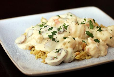 This is a top-rated recipe for shrimp Newburg with a rich, creamy sauce. Serve this delicious shrimp on rice, puff pastry shells, or toast points. Seafood Newburg Recipe, Shrimp Newburg, Seafood Newburg, Puff Pastry Shells, Boys Food, Seafood Bisque, Creamy Shrimp, Shrimp Dishes, How To Cook Shrimp