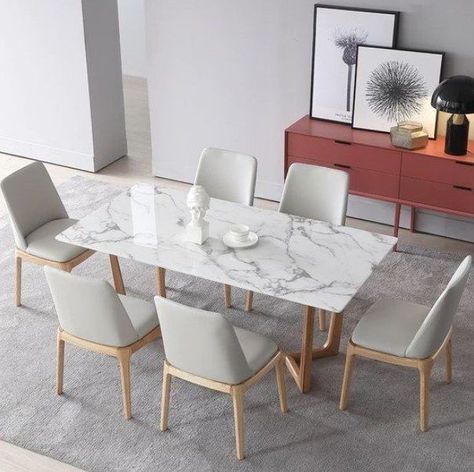 (paid link) Dining Room Architect & Interior Designer Ideas. First step of updating your dining room design is to assemble dining room ideas, browse ... Cheap Dining Tables, Dining Room Table Marble, Faux Marble Dining Table, Buy Dining Table, Wooden Dining Table Designs, Dining Table Design Modern, Boho Dining Room, Kursi Bar, Dining Room Wallpaper