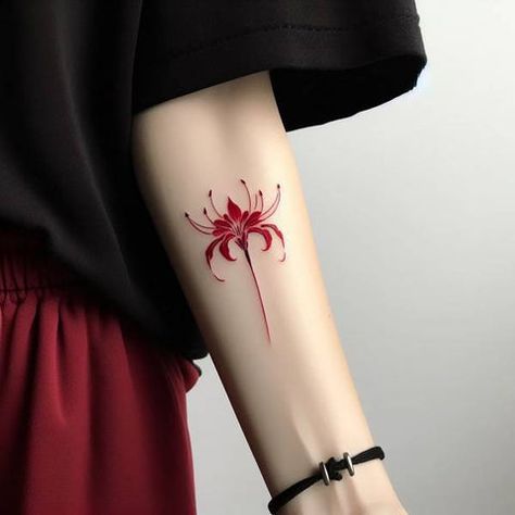 64 Timeless Spider Lily Tattoo Ideas To Forget The Horrors Of The Past Lily Tattoo Ideas, Spider Lily Tattoo, Spider Lilies, Crane Tattoo, Snake Shedding, Red Spider Lily, Spider Lily, Coffee Tattoos, Lily Tattoo