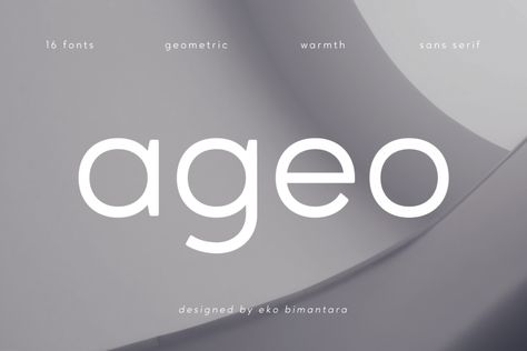 Ageo Geometric Sans Font Family - Befonts.com Create Font, Minimal Font, Clean Fonts, Geometric Font, Minimalist Font, Sans Font, Email Newsletter Template, Professional Fonts, Font Inspiration