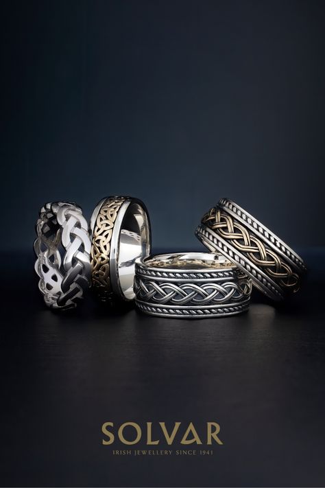 Large collection of Men's celtic rings from Ireland. Irish wedding rings for men. Irish Ring Men, Irish Wedding Rings For Men, Mens Irish Wedding Bands, Scottish Wedding Rings, Mens Celtic Wedding Bands, Scottish Ring, Irish Wedding Rings, Wedding Rings For Men, Celtic Wedding Bands