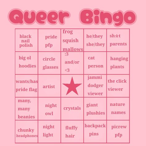 Lesbian Stereotype Bingo, Gender Fluid Bingo, Bottom Bingo, Lgbtq Bingo, Random Bingo, Bingo Meme, Gay Bingo, Fill The Jars Template, Funny Charts