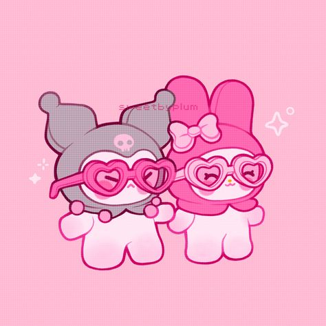 My Melody And Kuromi Banner, Kuromi Banner, Kuromi Cosplay, Sanrio Things, My Melody And Kuromi, Melody And Kuromi, Sanrio Stuff, My Melody Wallpaper, Hello Kitty Images