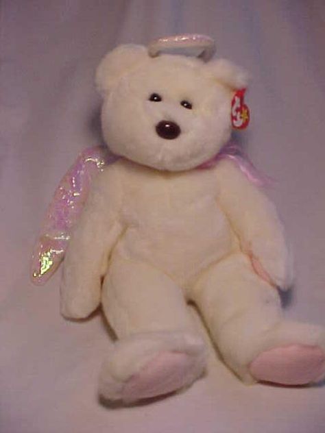 Vintage 1999 Beanie Buddy Halo Beanie Baby Large Teddy Bear Plush Stuffed Animal with tags, measures approx. 14 inches long, Smoke Free home and in Good Condition, if you have any questions please feel free to contact me through my Etsy Store. Thank You for looking at my shop. Also I DO SHIP WORLDWIDE please message me for exact shipping for your location. Teddy Bears, Beanie Babies Aesthetic, Happy Birthday Teddy Bear, Cat Beanie Baby, Large Teddy Bear, Beanie Bears, Beanie Babies Value, Hugs And Kisses Quotes, Baby Wishlist