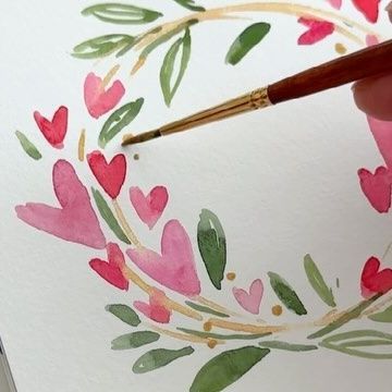 Anna Koliadych on Instagram: "Idea for a Valentine’s Day card using #watercolor 🎨💖💌#watercolortutorial #watercolorpainting #watercolorillustration #valentinesday" Valentine Watercolor Cards Diy, Watercolor Screensaver, Watercolor Valentine Cards Diy, Valentine’s Day Paintings, Valentine’s Day Watercolor, Valentine Painting Ideas, Valentine Watercolor Painting, Watercolor Card Ideas, Watercolor Valentine Cards