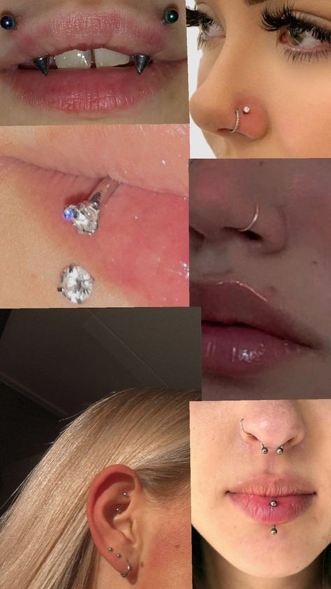 People With Piercings, Face Piercings Aesthetic, Types Of Body Piercings, Peircings Women, Nose Jewels, Mouth Piercings, Piercings Ideas, Face Piercings, Cool Piercings