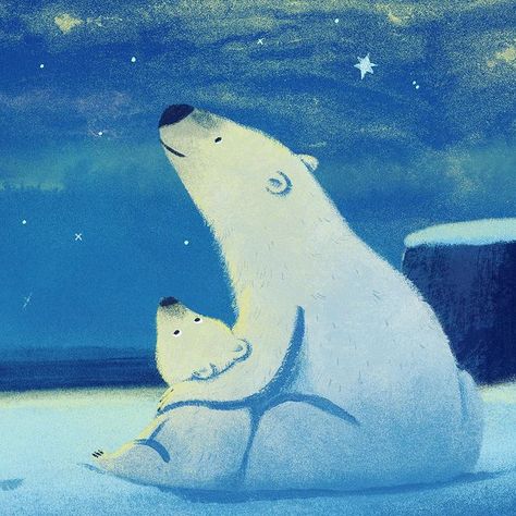 Polar Bear Drawing, Polar Bear Illustration, Snow Illustration, Polar Bear Art, Penguins And Polar Bears, Animal Illustration Art, Bear Drawing, Bear Character, Bear Illustration