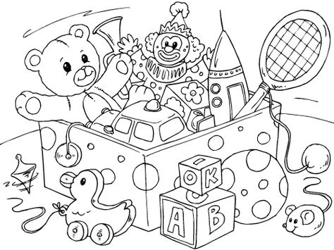 Coloring page toys Teddy Drawing, Toy Story Coloring Pages, Free Coloring Sheets, Detailed Coloring Pages, Coloring Pages For Boys, Kids Imagination, Coloring Pages To Print, Digi Stamps, Cute Coloring Pages