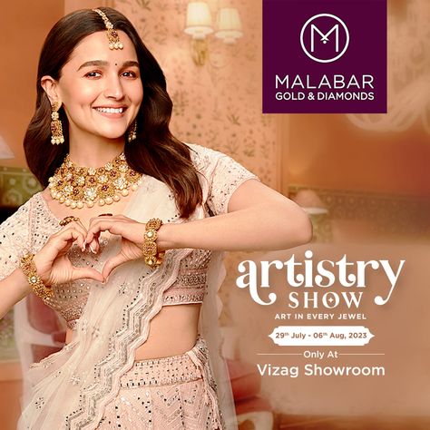 Jewellery Connoisseurs, get ready for a scintillating dazzling showcase at Malabar Gold and Diamonds Witness the art of jewellery in every piece amassed at the showroom! Mark the dates right! 29 July 2023 - 6 Aug 2023 Let the show begin! #Malabar #gold #goldjewellery #aliabhatt #goldring #goldnecklace #goldcoast #goldplated #golden #goldendoodle #oldisgold #diamonds #redmagazine #redupdates #red #vizag #andhrapradesh Brochure Design Layout, Andhra Pradesh, Jewelry Ads, Goldendoodle, Gold Diamond, Layout Design, Gold Jewelry, Gold Rings, Gold Necklace