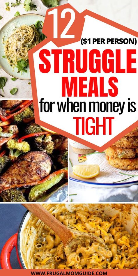 Struggle Meals, Cheap Family Dinners, Cheap Meal Plans, Frugal Meal Planning, Frugal Cooking, Cheap Family Meals, Easy Cheap Dinners, Large Family Meals, Cheap Easy Meals